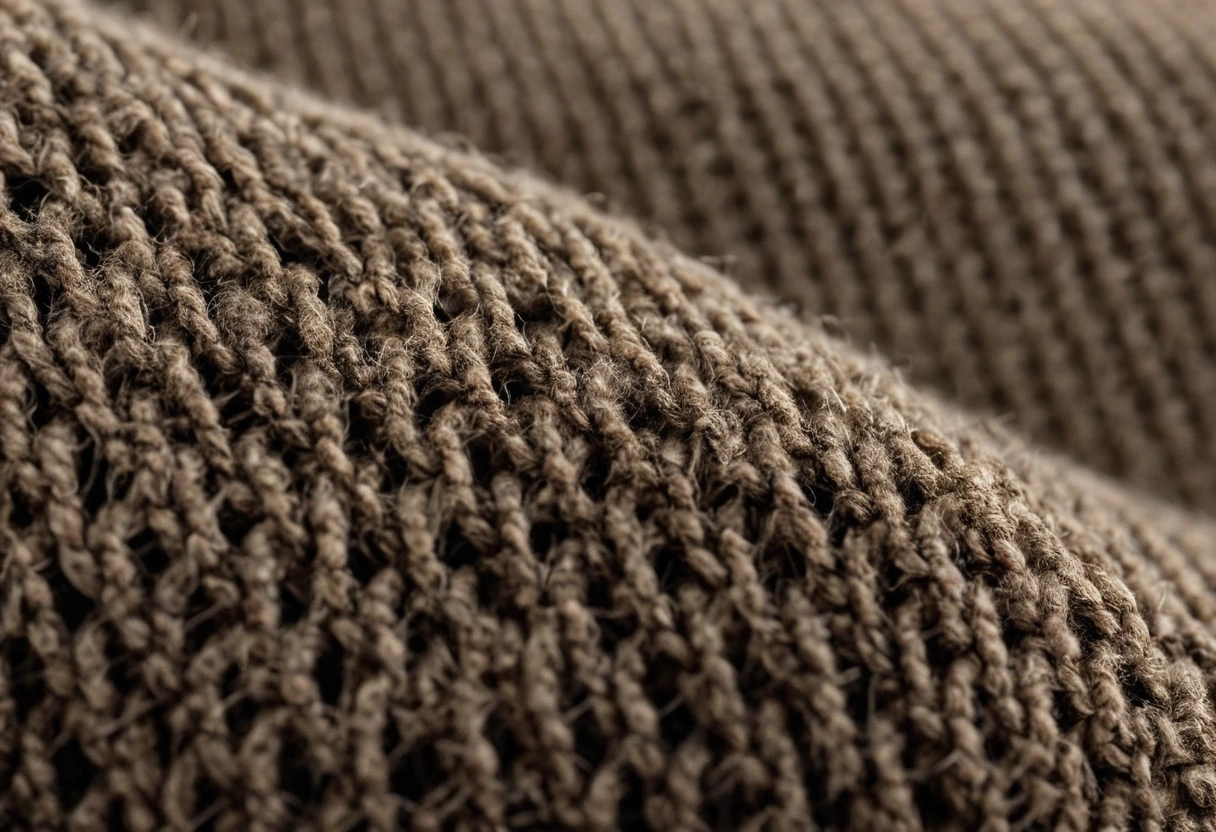 Macro photograph of velvet pile showing the cut fibres leaning in one direction